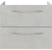 Waschtischunterschrank mit zwei Schubladen und Metallgriffen