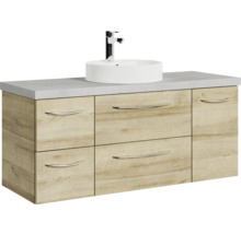 Waschtischunterschrank mit Waschbecken und Armatur