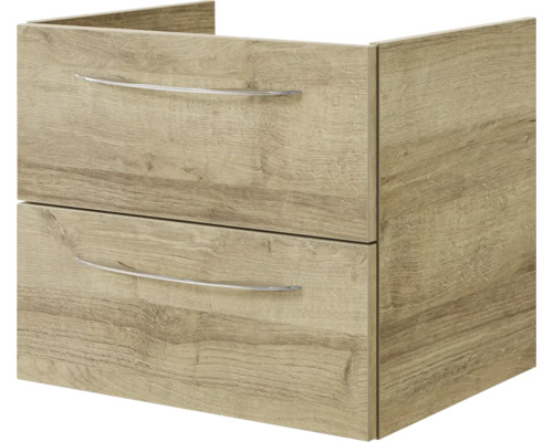 Waschbeckenunterschrank mit zwei Schubladen und Griffen