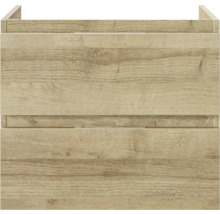 Waschtischunterschrank mit zwei Schubladen und Holzstruktur