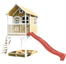 Maisonnette avec toboggan et bac à sable pour le jardin