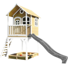 Maisonnette avec toboggan et bac à sable pour le jardin