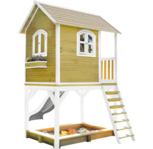 Maisonnette avec bac à sable, toboggan et échelle pour le jardin