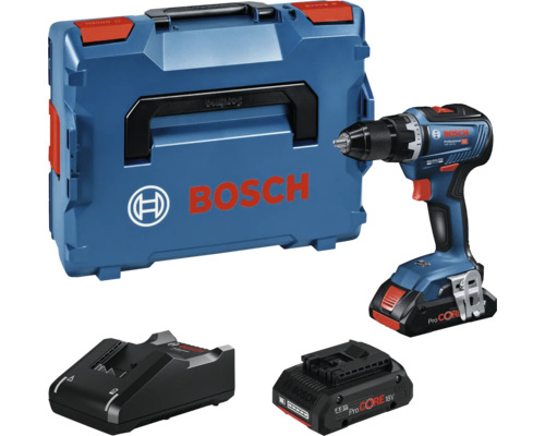 Perceuse-visseuse sans fil Bosch Professional GSR 18V-55, avec 2x batteries ProCORE (4.0 Ah) et chargeur