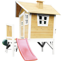 Maisonnette en bois avec toboggan pour enfants