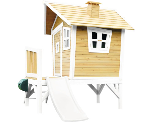 Cabane de jeux en bois avec toboggan pour le jardin