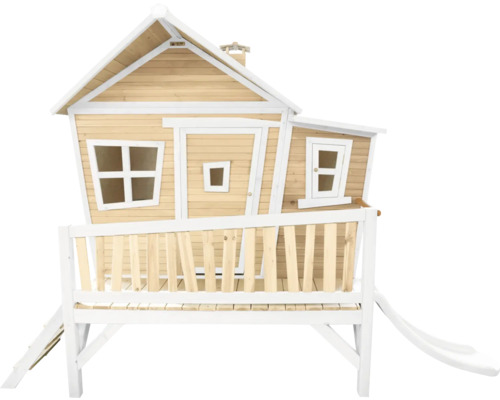 Holzspielhaus mit Rutsche und Leiter für Kinder