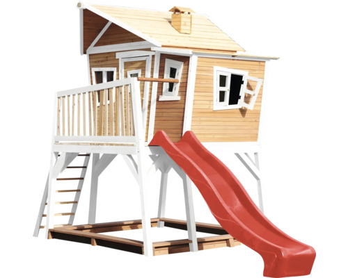 Maisonnette avec toboggan et échelle pour le jardin