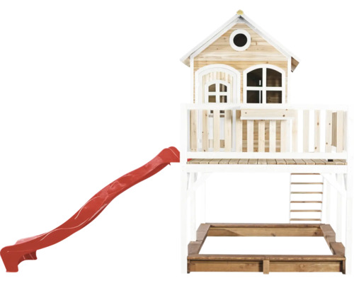 Spielhaus mit Rutsche und Sandkasten für den Garten