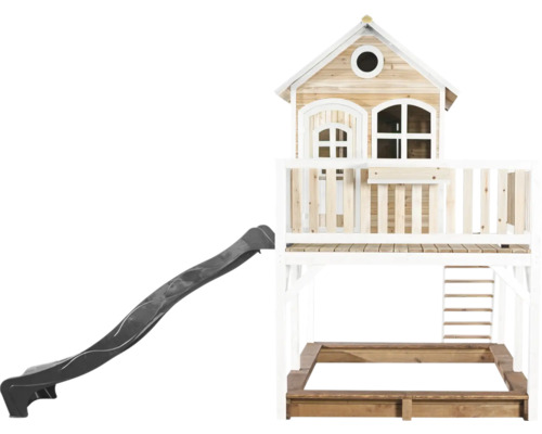 Maisonnette avec toboggan et bac à sable pour le jardin