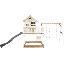 Tour de jeu avec toboggan, balançoire et bac à sable pour le jardin