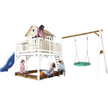 Tour de jeux avec balançoire, toboggan et bac à sable pour le jardin