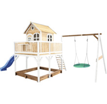 Tour de jeux avec balançoire et toboggan pour le jardin