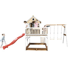 Tour de jeux avec toboggan, balançoire et bac à sable pour enfants