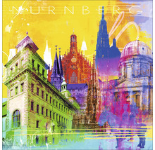 Image murale avec vue sur la ville de Nuremberg