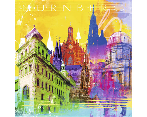 Image murale avec vue sur la ville de Nuremberg