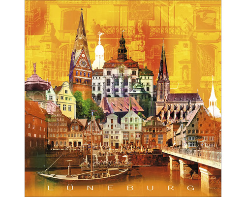 Tableau en verre Lüneburg X 80x80 cm