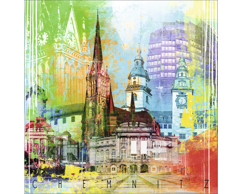 Tableau en verre Chemnitz I 80x80 cm