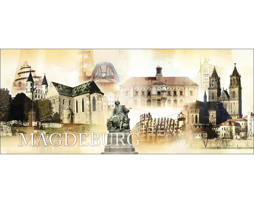Magdeburg Stadtbild mit historischen Gebäuden und Denkmal