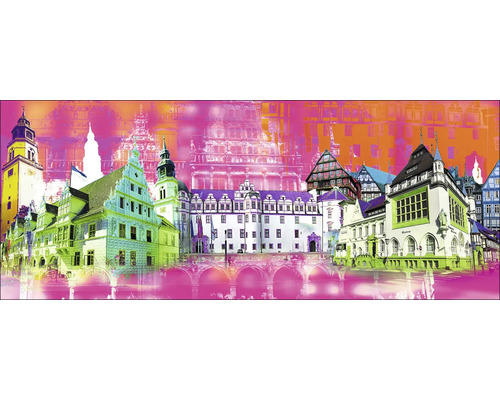 Collage mit historischen Gebäuden in einer Stadt