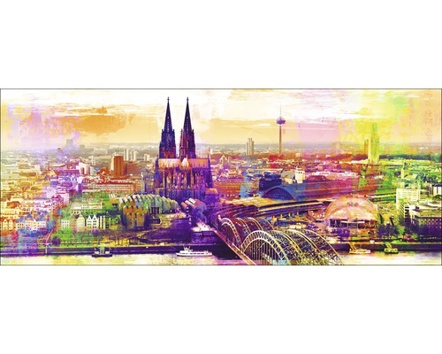 Image murale décorative avec vue sur la ville et pont