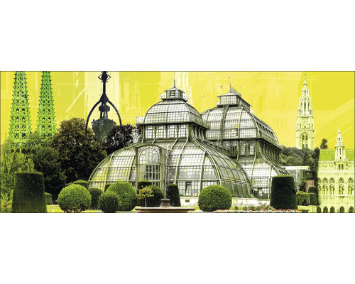 Glasbild Wien Palmenhaus 125x50 cm