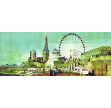 Illustration einer Stadtansicht mit Riesenrad
