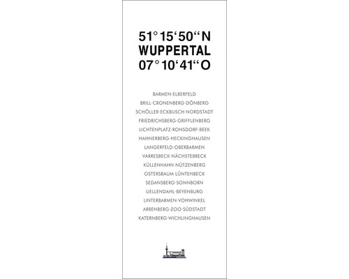 Tableau en verre Wuppertal XII 30x80 cm