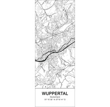 Plan de la ville de Wuppertal, Allemagne