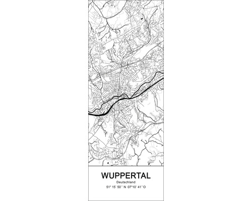 Plan de la ville de Wuppertal, Allemagne