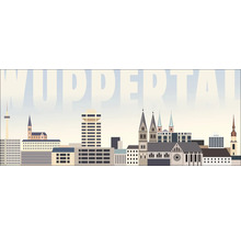 Horizon de Wuppertal avec différents bâtiments