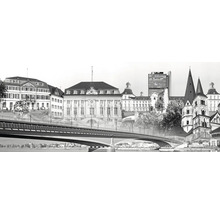 Horizon de Bonn avec pont, bâtiments et église