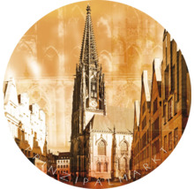 Vue du Prinzipalmarkt avec église à Münster
