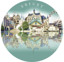 Glasbild Erfurt XX Ø 50 cm
