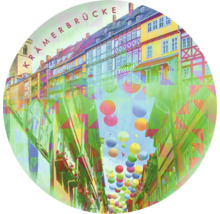 Glasbild Erfurt XXVI Ø 20 cm