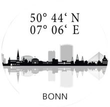 Silhouette de Bonn avec coordonnées