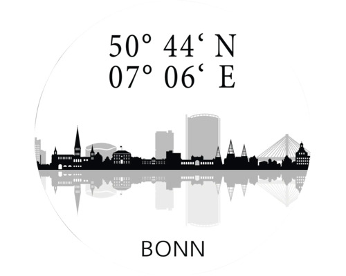 Tableau en verre Bonn XXI Ø 20 cm