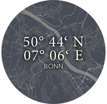 Carte de Bonn avec coordonnées