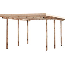Holzcarport mit sechs Stützen