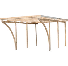 Holzcarport mit geradem Dach