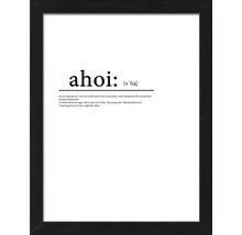 Gerahmtes Ahoi-Poster mit der Definition des Wortes