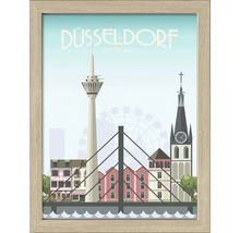 Image encadrée représentant la ligne d''horizon de Düsseldorf, en Allemagne