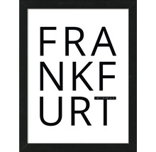 Gerahmtes Frankfurt Wandbild mit Koordinaten