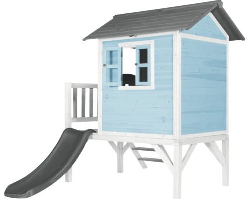 Maisonnette en bois avec toboggan pour le jardin