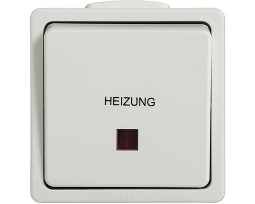 Interrupteur de chauffage IP54 pour pièce humide pose en saillie blanc polaire Standard IP54