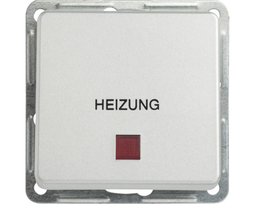ROTH LANGE Heizungsnotschalter mit Wippe + Aufschrift Heizung Plus silberplus Heizungsschalter mit Kontrollleuchte
