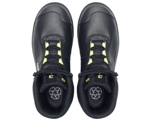 Chaussures de sécurité Uvex noires vues de dessus