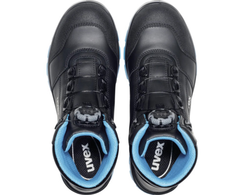Paire de chaussures de sécurité Uvex noires avec fermeture rotative