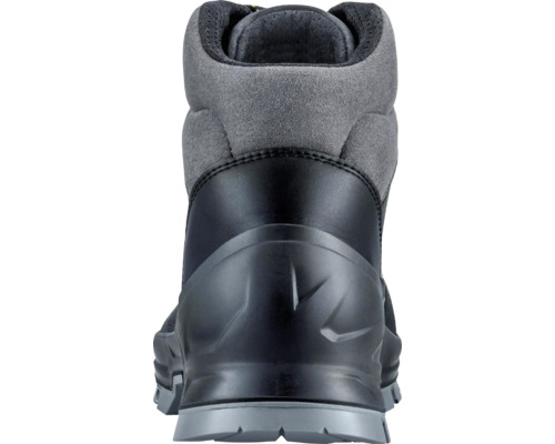 Vue arrière d''une botte de travail grise et noire
