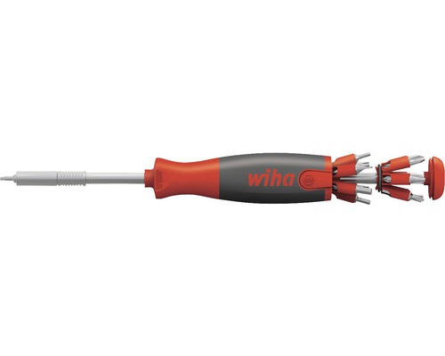 Tournevis Wiha casier à embouts LiftUp 26one® mélangé avec 13 embouts doubles Tournevis Wiha avec différents embouts